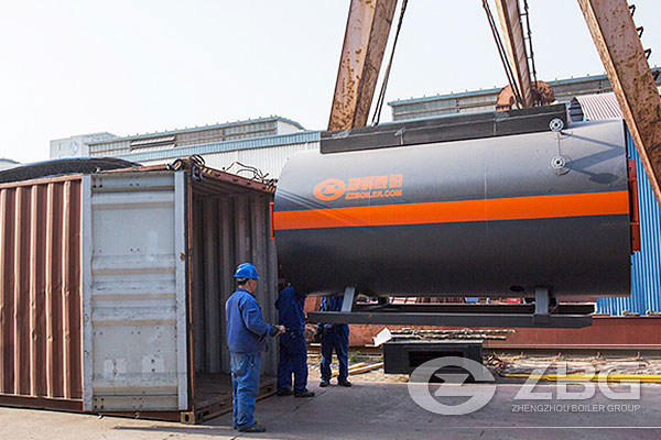 oil and gas boiler in sugar plant