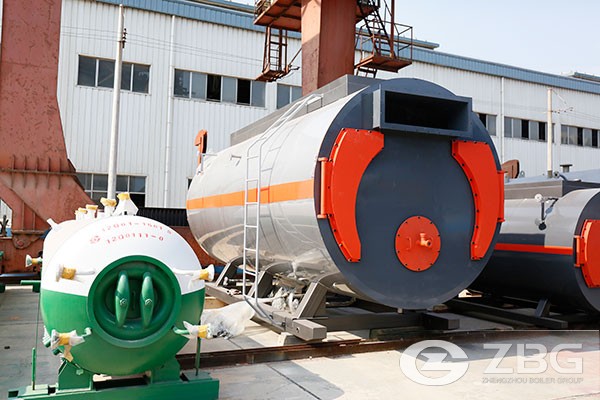 Oil fired steam boiler