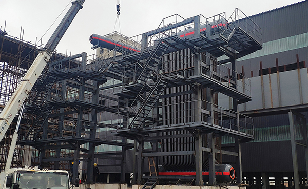Shandong Tianyang 3*15t/h Carbon Rotary Kiln Waste Heat Boiler