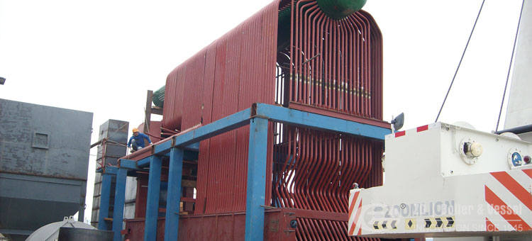 Chain grate coal fired boiler