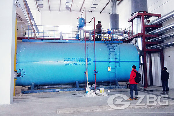 horizontal hot water gas boiler